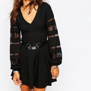Abercrombie & Fitch Crepe Mini black dress
